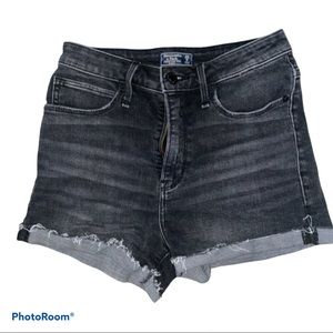 Abercrombie and fitch black jean shorts worn once